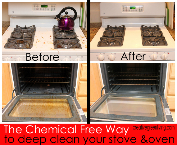 How do you clean a gas oven?